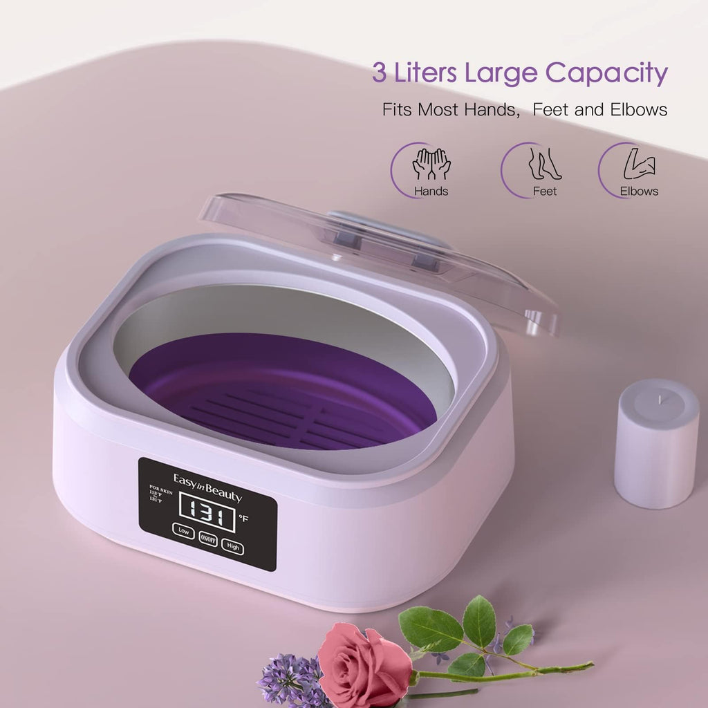 Paraffin Wax Machine for Hand and Feet - 3000ml Hand Wax Paraffin Machine for Arthritis,Touchscreen Paraffin Wax Warmer with 6 Packs Lavender Wax (2.64 lbs), Paraffin Bath for Smooth & Soft Skin