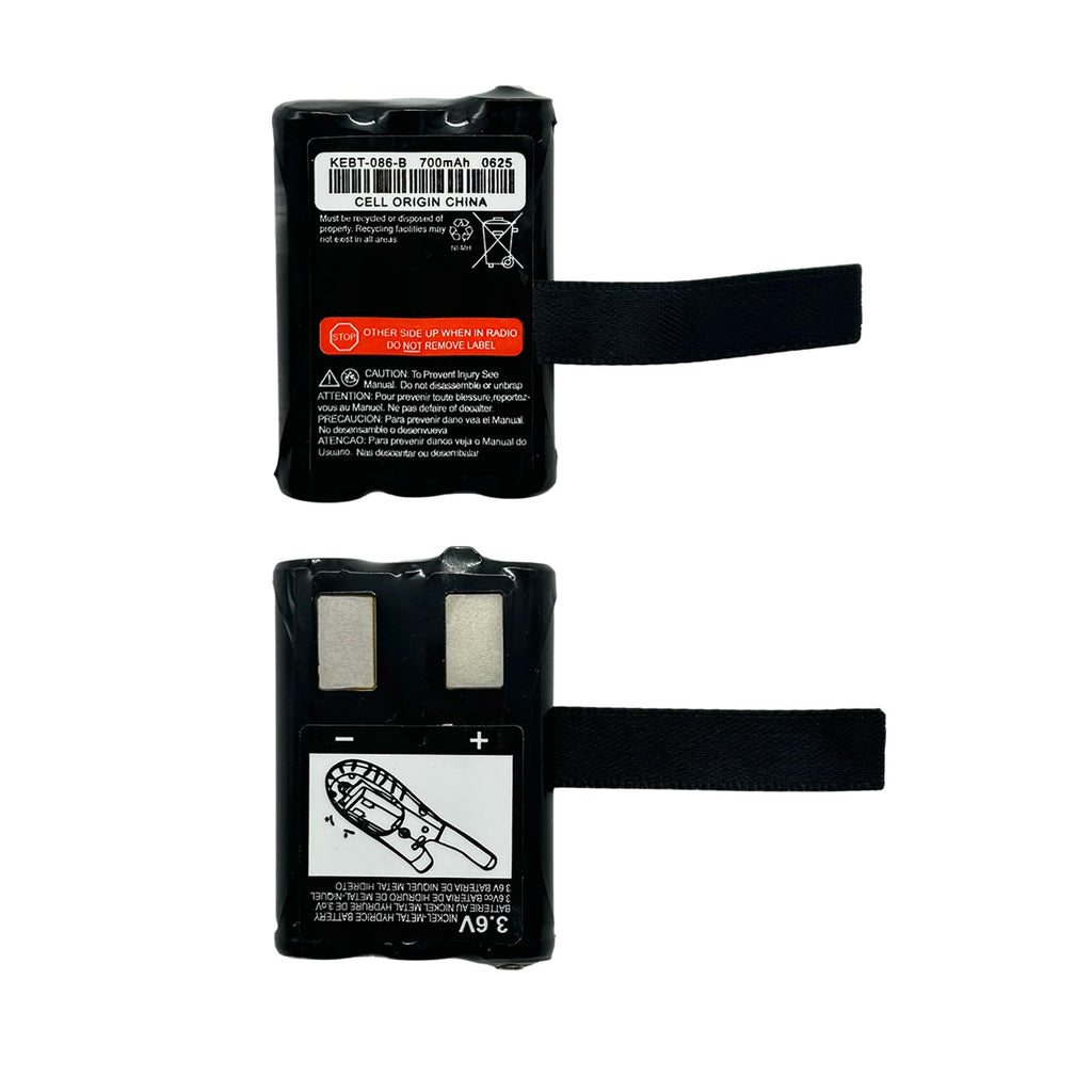 2 Pack KEBT-086-A M53617 53617 Rechargeable Battery Replacement 3.6V 700mAh for FV300 FV300R FV700 FV700R FV750 MH230 MH230R MB140 SX500 SX500R SX800 SX800R SX900 Walkie Talkie KEBT-086-B KEBT-086-C