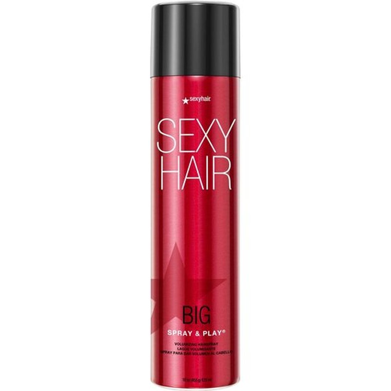 SexyHair Big Spray & Play Volumizing Hairspray - Humidity-Resistant Hold & Shine for All Hair Types