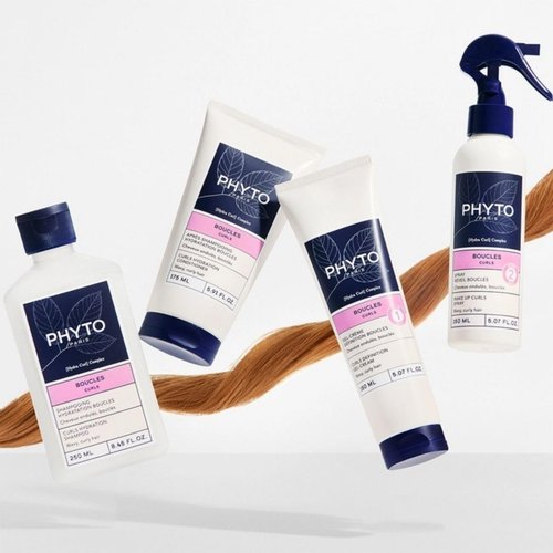PHYTO Curl Definition Gel-Cream - Silicone-Free Enhancer for Wavy & Curly Hair (2A-3A) | 24-Hour Anti-Frizz & Natural Shine - 5.07 fl oz