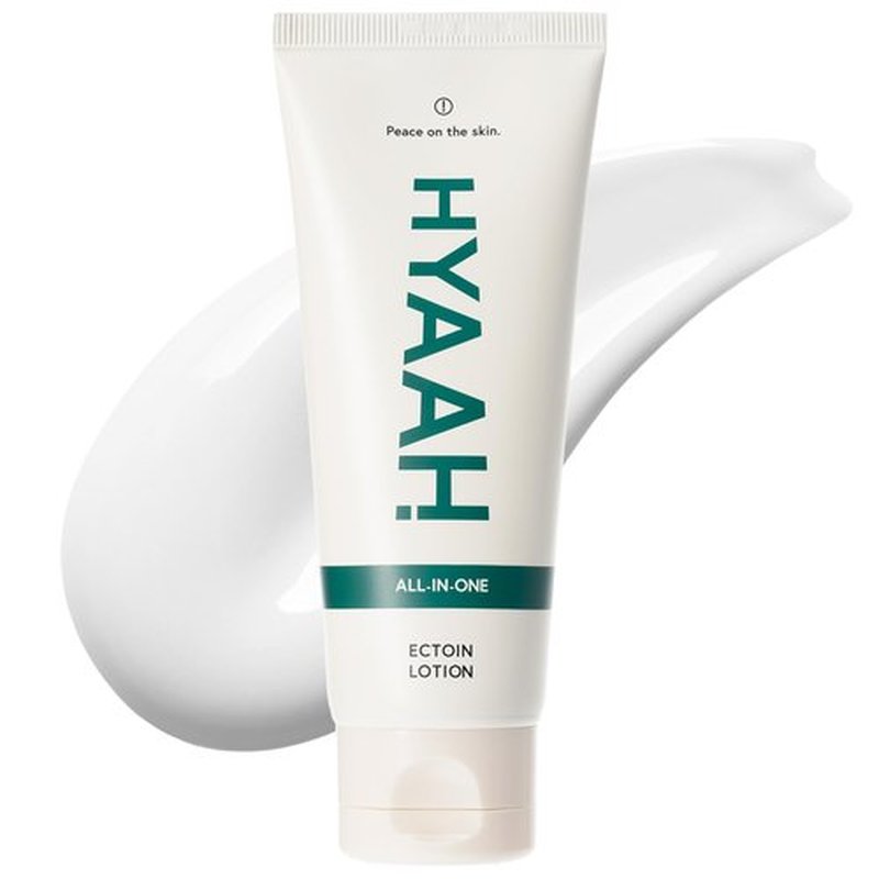 HYAAH All-in-one Ectoin Lotion - Korean Face Moisturizer with Ectoin, Squalane and Ceramide - Hydrating, Pore Care, Barrier Strengthening - Gentle on All Skin Types, 3.38 fl.oz.