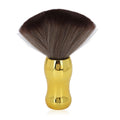 Professional Barber Neck Duster Brush, Soft Nylon Hair Cleaning Brush for Haircutting, Salon & Barbershop Hair Sweeping Brush for Face, Neck & Shoulders Gold