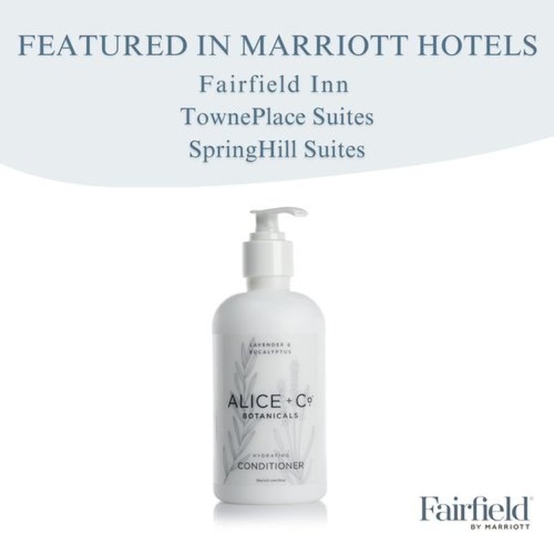 Alice + Co. Conditioner | Lavender & Eucalyptus | Hair Care | Fairfield by Marriott | Hotel Bath Amenities | 8.5 oz Conditioner
