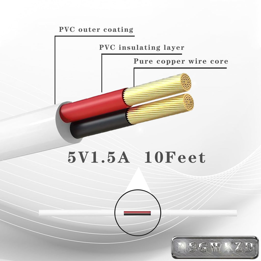 Adapter for Aura Carver AF900 AF100 Digital Picture Frame, 5V Charger Power Cord 10 ft