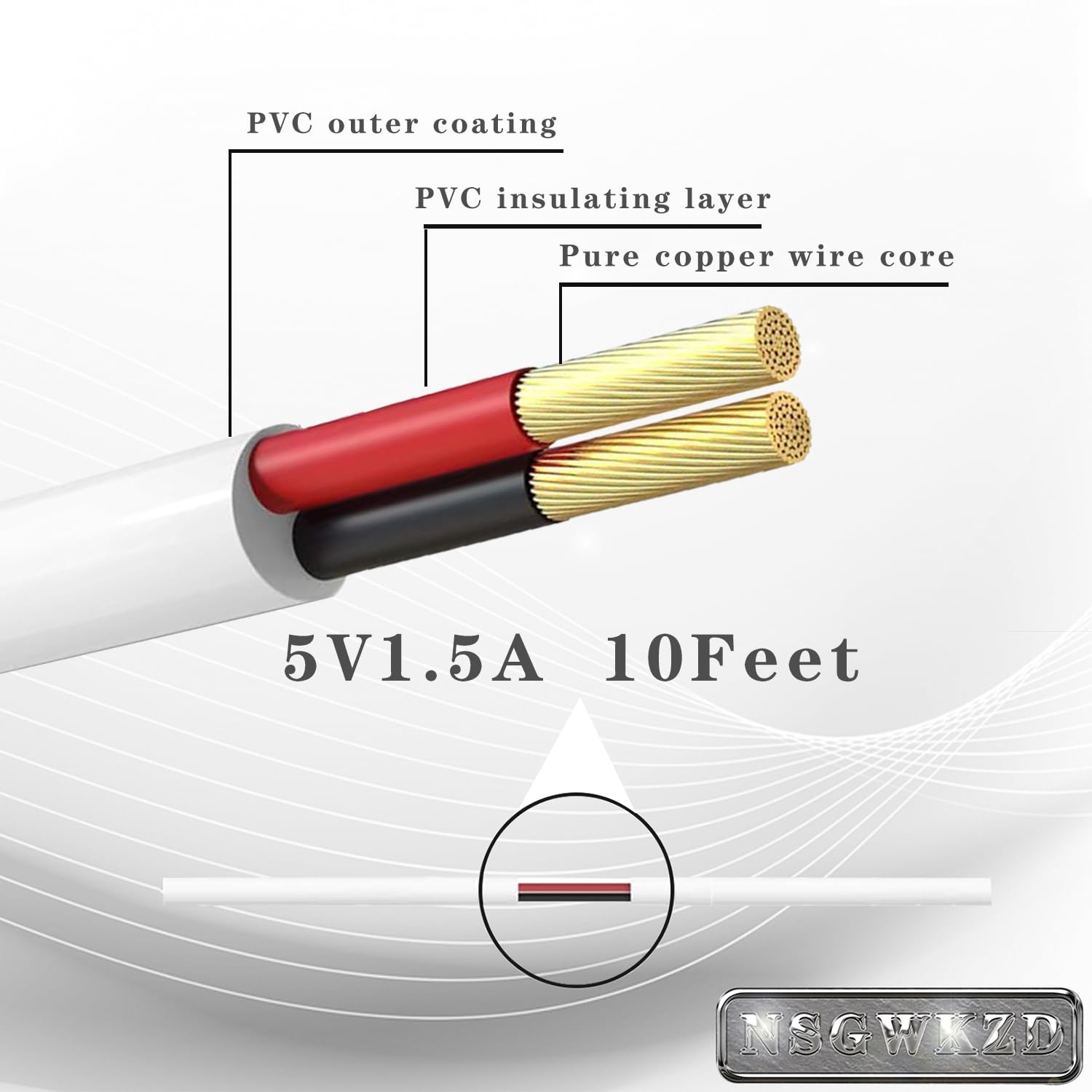 Adapter for Aura Carver AF900 AF100 Digital Picture Frame, 5V Charger Power Cord 10 ft