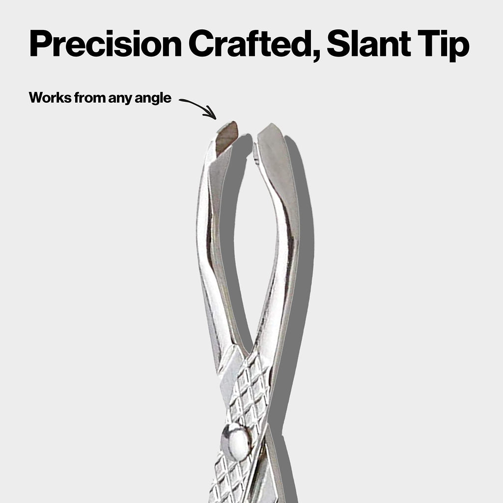 Revlon PerfecTweeze Scissor Tweezers, Slanted Tip, For Eyebrow Shaping and Hair Removal, Ergonomic Handle Design, Stainless Steel, 1 Count