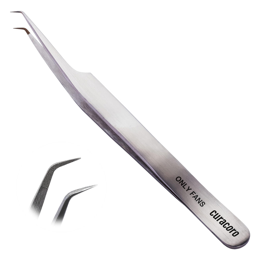 Curacoro Lash Tweezer Professional Volume False Lash Application Tool | Multi Shapes & Purposes Tweezers | Non-Slip Grip Tweezers for Volume, Isolation & Classic Lashes