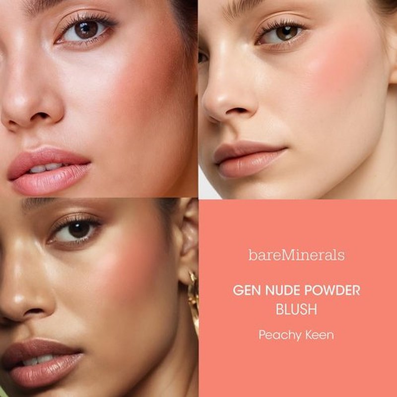 bareMinerals Gen Nude Powder Blush - Mineral-Based, Talc-Free, All-Day Wear, Buildable Coverage, Matte Finish