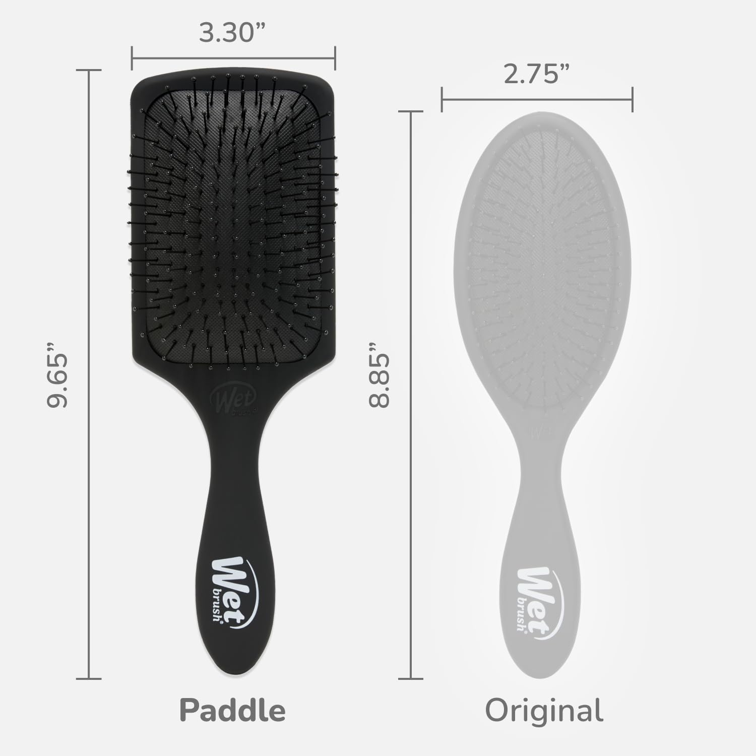 Wet Brush Paddle Detangler Hair Brush - Ultra-Soft IntelliFlex Bristles | AquaVent Design for All Hair Types