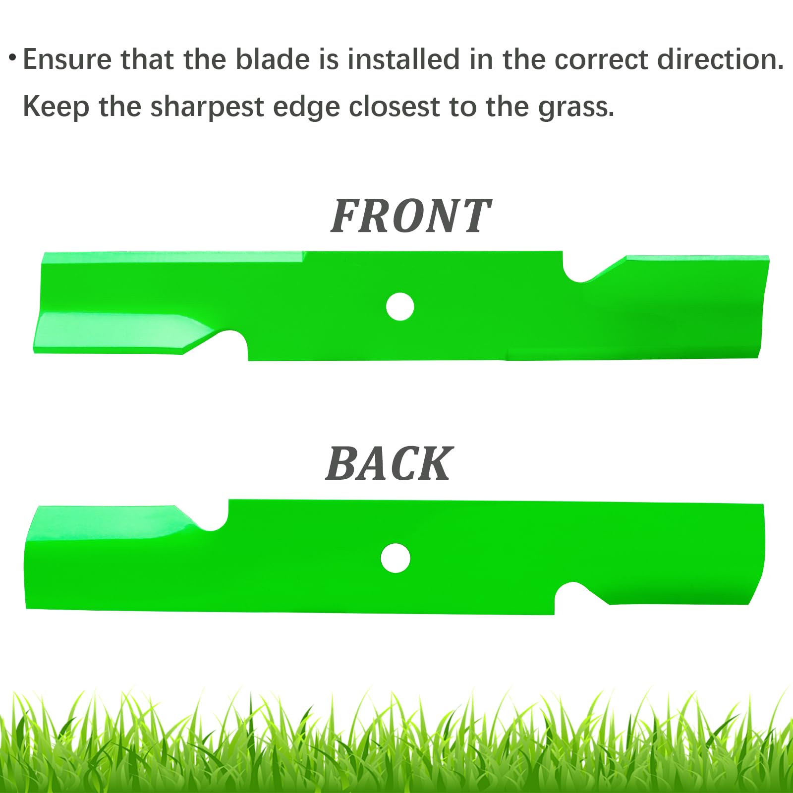 JYLEYJ 482877 481706 48110 High Lift Blade for 48" Scag Freedom Z Liberty Z Tiger Cub Exmark 48 Mower Deck Replace Hus tler 601123 Bad Boy 038-5350-00 (3 Pack)