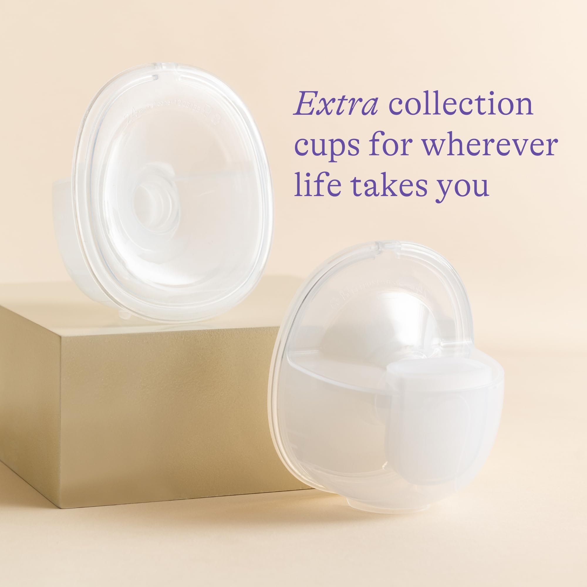 Lansinoh DiscreetDuo Extra Pumping Set | Hands-Free Wearable Breast Pump Accessories | Portable Replacement Kit with Milk Collection Cups, Flanges, Valves & Bottles (Pump Not Included)