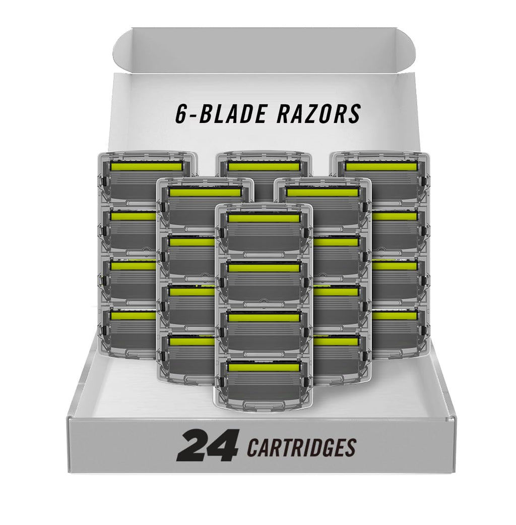 SWIPE Premium Men's 6-Blade Razor Refills (24) (No Trimmer)