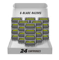 SWIPE Premium Men's 6-Blade Razor Refills (24) (No Trimmer)