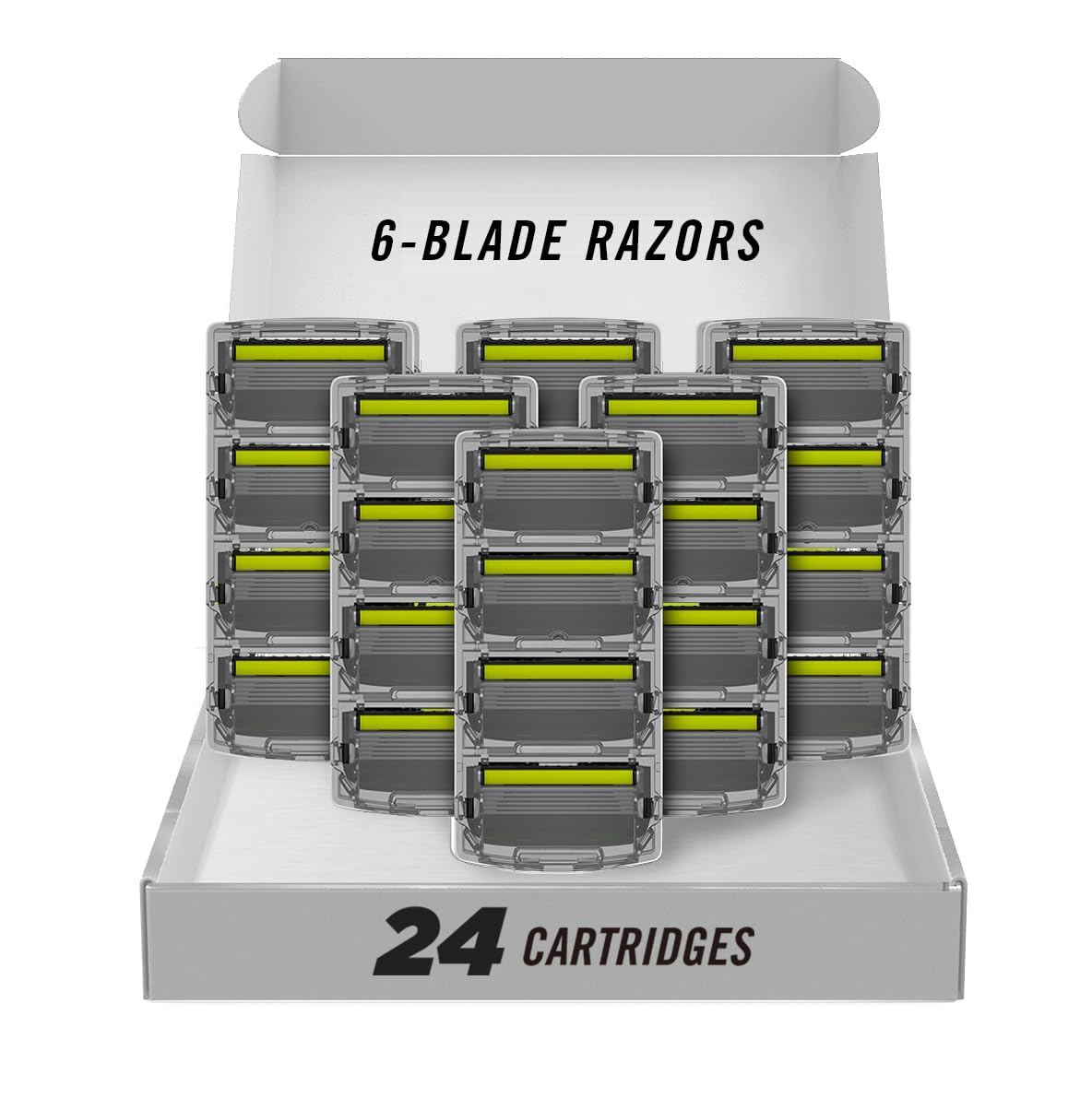 SWIPE Premium Men's 6-Blade Razor Refills (24) (No Trimmer)