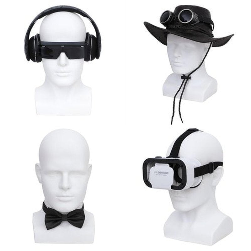 SK-QACD Mannequin Head Male Professional Cosmetology Manikin Head for Display Headset, Headphone, Game Console, Hats, Wigs Jewellery（L90-YB）