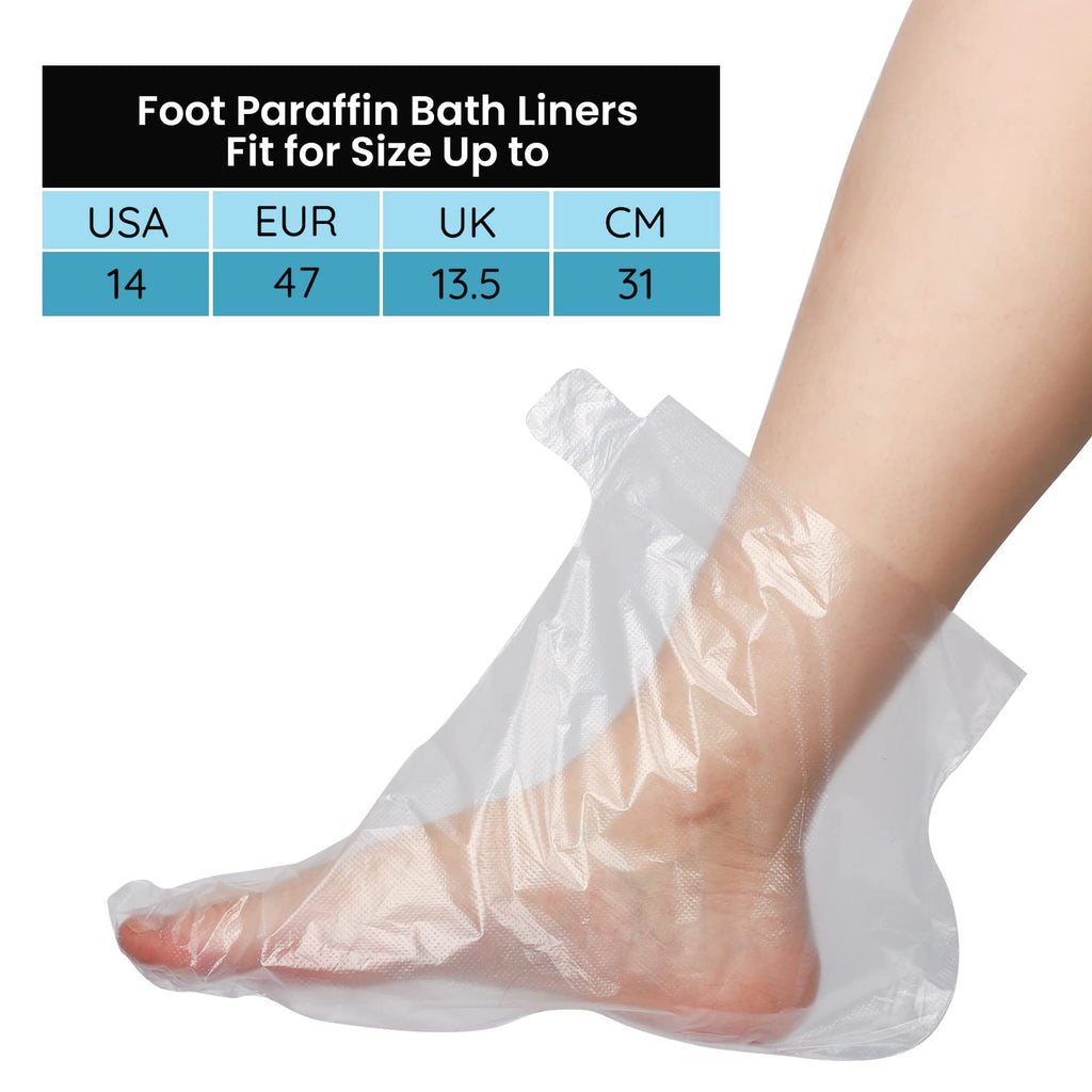 Segbeauty Paraffin Wax Liners for Foot, 200pcs Larger & Thicker Paraffin Foot Bags, Plastic Paraffin Bath Socks Hot Wax thera-py Bath Booties Covers for SPA Wax treat-ment Paraffin Wax Machine