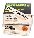Modern Mammals Light Shampoo Bar - Gentle Wash for Sensitive Scalps | Vegan & Fragrance-Free (2 Pack x 2.4oz)