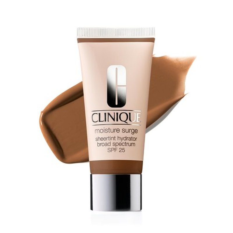 Clinique Moisture Surge Sheertint Hydrator Hydrating Tinted Moisturizer Broad Spectrum SPF 25 With Hyaluronic Acid + Aloe Water | Sheer Coverage, Natural Finish, Universal Deep, 1.4 Fl Oz