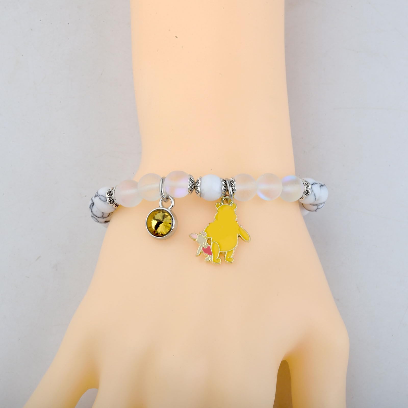FUSTMW Bear Friendship Gifts Bear Bracelet Cartoon Lover Gifts Bear And Friend Gift Inspirational Friend Gift