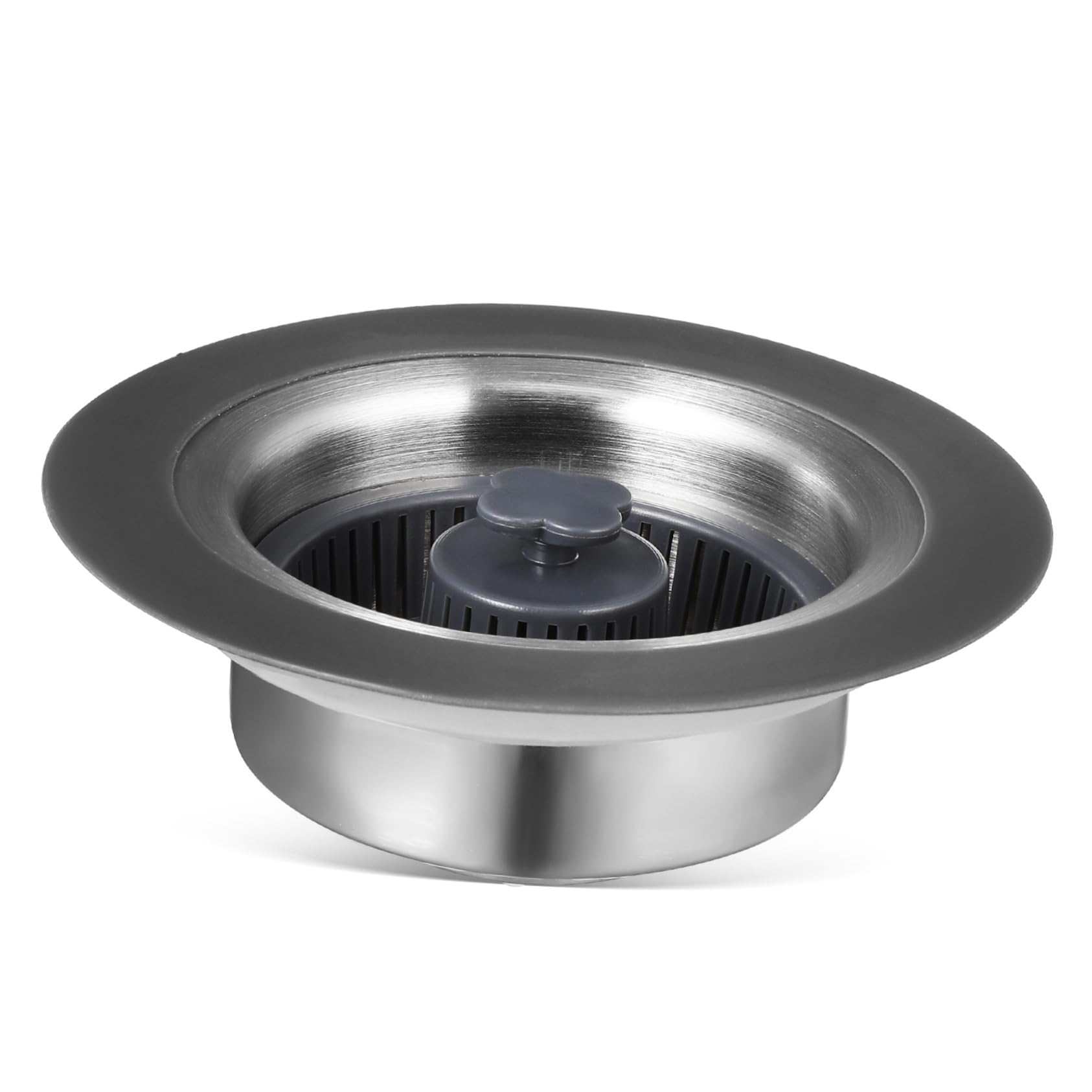 Uonlytech 3-in-1 Kitchen Sink Drain Strainer and Stopper Stainless Steel Basket Strainer with Handle Anti-Clogging for 1/2 Inch Drain