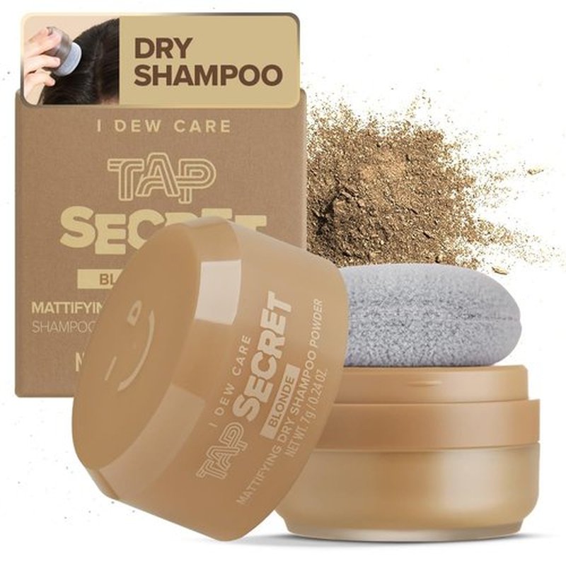 I DEW CARE Biotin Clarifying Dry Shampoo - Strengthening & Volumizing Powder | Blonde & Brunette, Travel Size, 0.26 Oz