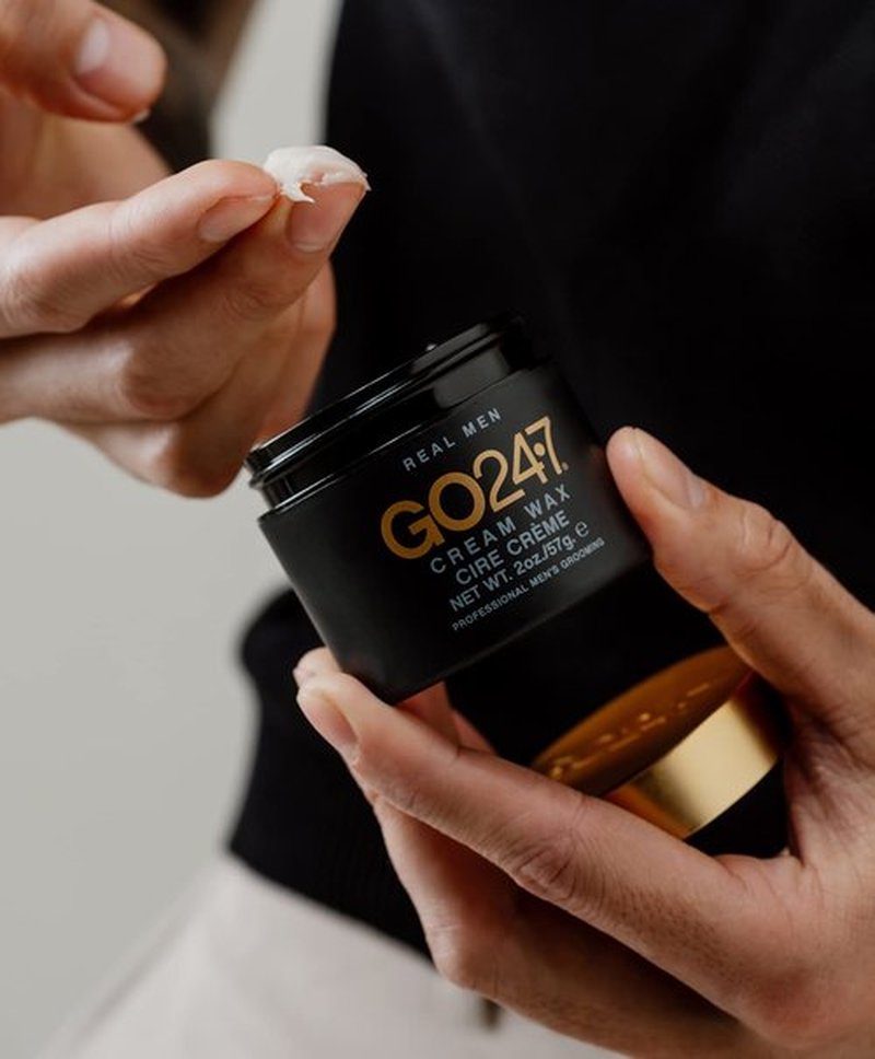 GO247 Cream Wax - Medium Hold Styling Wax for Men | Natural Finish & Lightweight Texture - 2 Oz