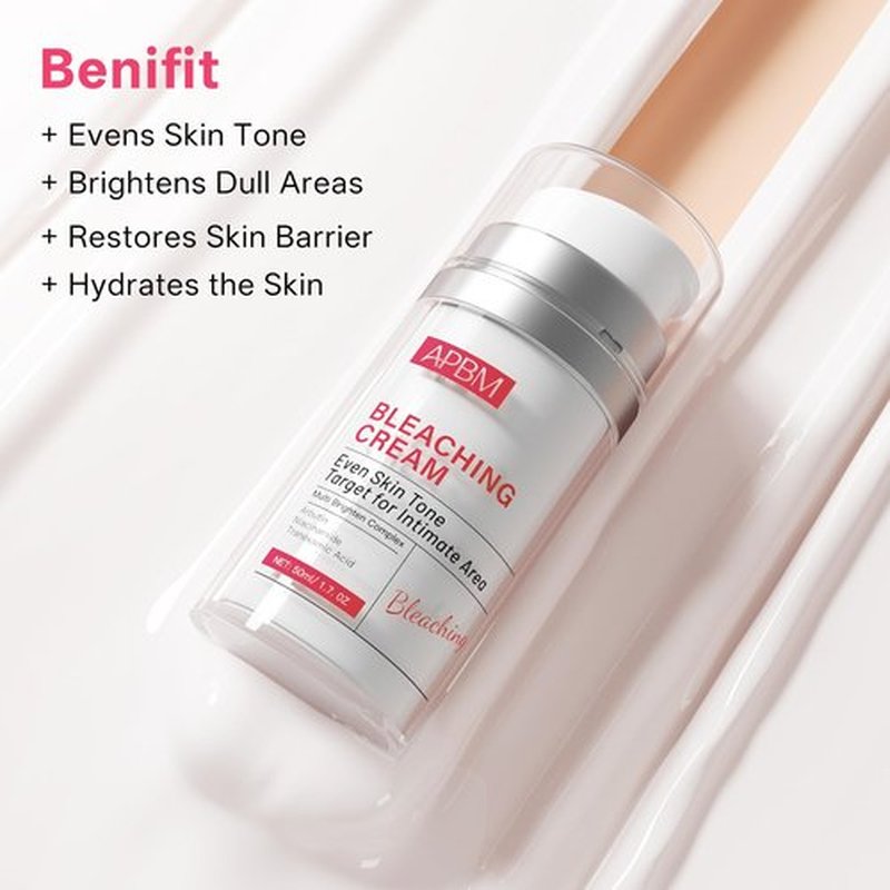 APBM Skin Lightening Cream for Intimate Area with Niacinamide, Arbutin, Tranexamic Acid and Vitamin C, Even Skin Tone for Body, Underarm, Knees, Elbows, Inner Thigh, Bikini Areas, 1.7 fl.oz