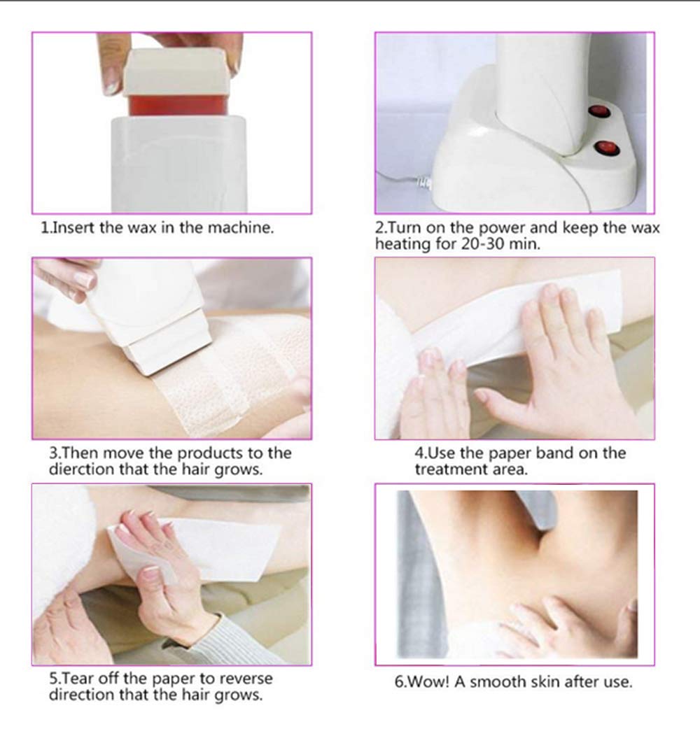Nynelly Portable Double Depilatory Roll on Wax Warmer with Heater Base