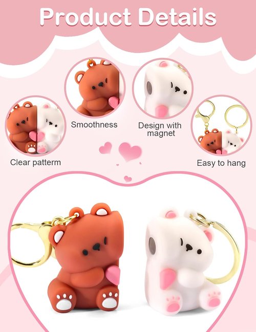 Chunlong Four Cute Keychain Gift for Boyfriend or Girlfriend | Perfect for Valentine's Day & Birthdays