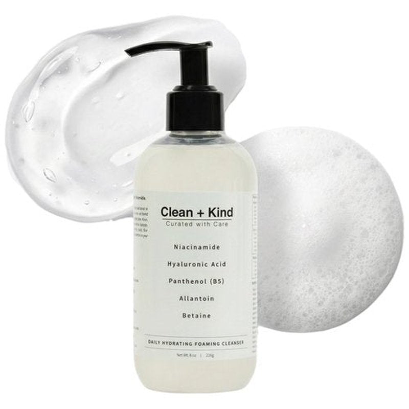 Daily Facial Cleanser for Sensitive Skin – Gentle Non Stripping Face Wash with Niacinamide & Hyaluronic Acid – Removes Makeup, SPF & Oil While Supporting Skin Barrier
