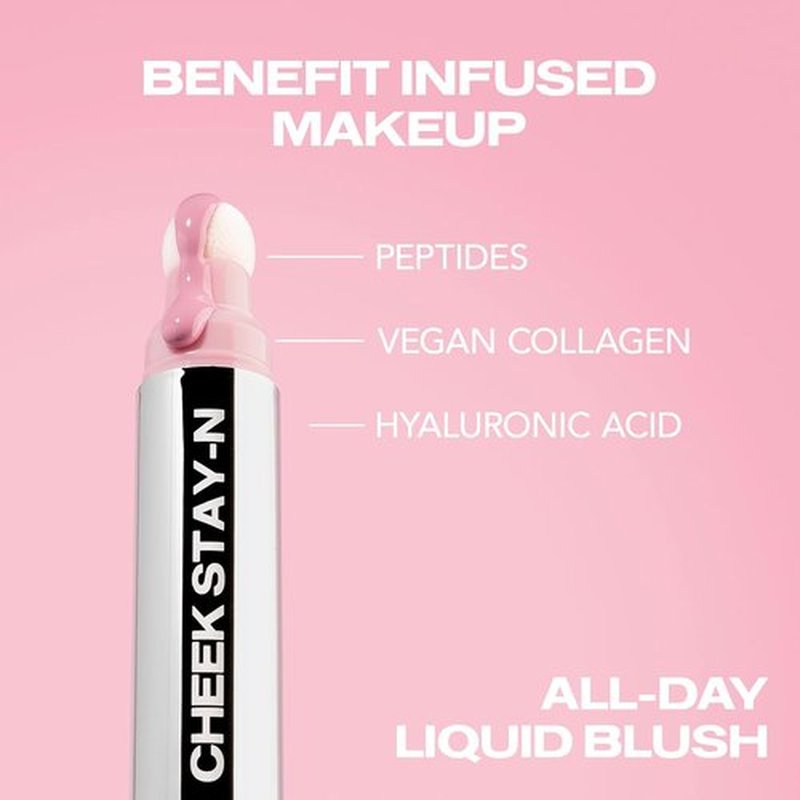 Sacheu Cheek STAY-N Liquid Blush - High Pigment, Buildable Cream Blush for Radiant Cheeks | Long-Lasting & Cruelty-Free (I'm Cute)