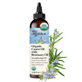 Sky Organics USDA Organic Castor Oil with Rosemary Oil, Strengthening Oil, Pure Potent Blend, Hexane Free, Invigorates Scalp, Supports Stronger, Fuller-Looking Hair, Textured Hair