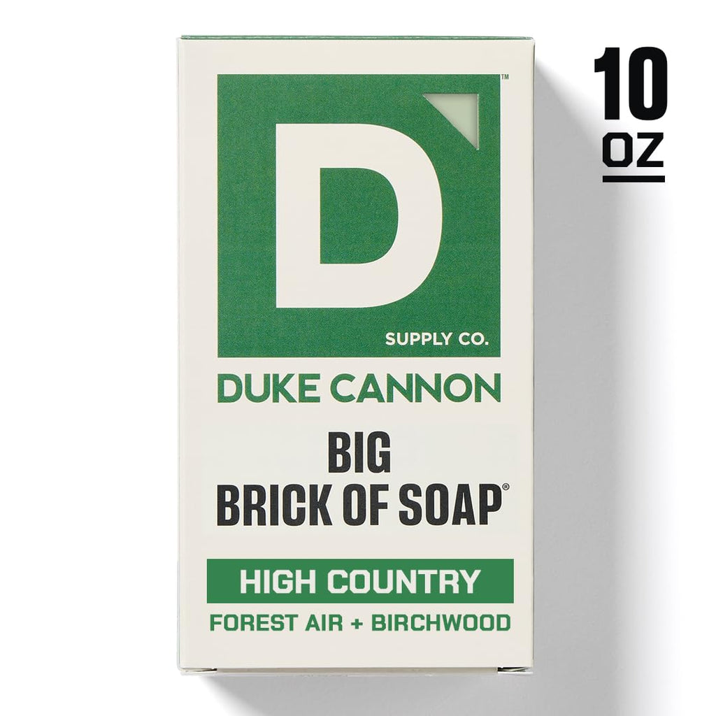 Duke Cannon High Country Big Brick of Soap & THICK High Viscosity Body Wash | Birchwood & Tonka Scent | 10oz Triple-Milled Soap Bar & 18oz Extra-Thick Body Wash (2 Pack Bundle)