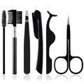 Kootinn Eyebrow Trimmer Kit, 6 in 1 Eyebrow Scissors, Tweezer, Eyebrow Razor, Eyebrow Brush and Comb for Women