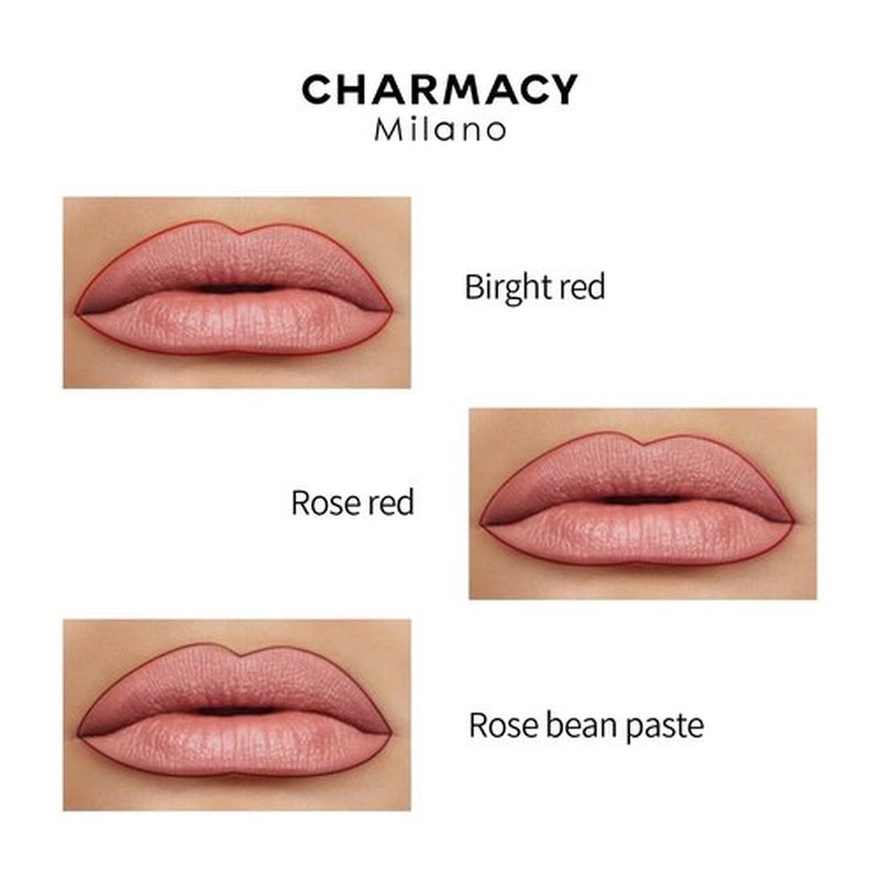 CHARMACY Twist Up Lip Liner Pencil - Waterproof & Smudge-Proof | High Pigment Creamy Formula | Universal Shades #03