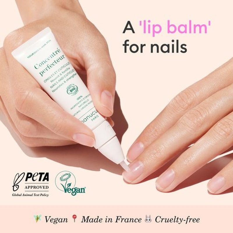 Manucurist Nail Pen - Nourishing & Fortifying Concentré Perfecteur - Vegan, Made in France, 1-in-2 Treatment