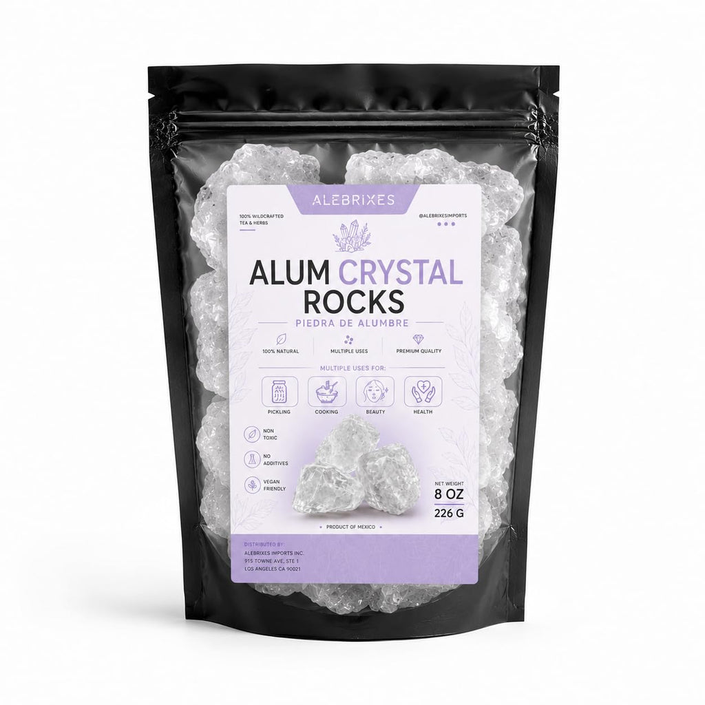 Alebrixes | Alum Stone Rocks| White Alum Crystal Blocks | Piedra De Alumbre Natural Entera | Natural Deodorant & Antiperspirant | For Cooking, Beauty & Health.