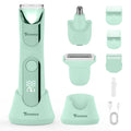 TEENOVA Electric Body Hair Trimmer Shaver, Pubic Trimmer for Men, Bikini Trimmer for Women (Green)