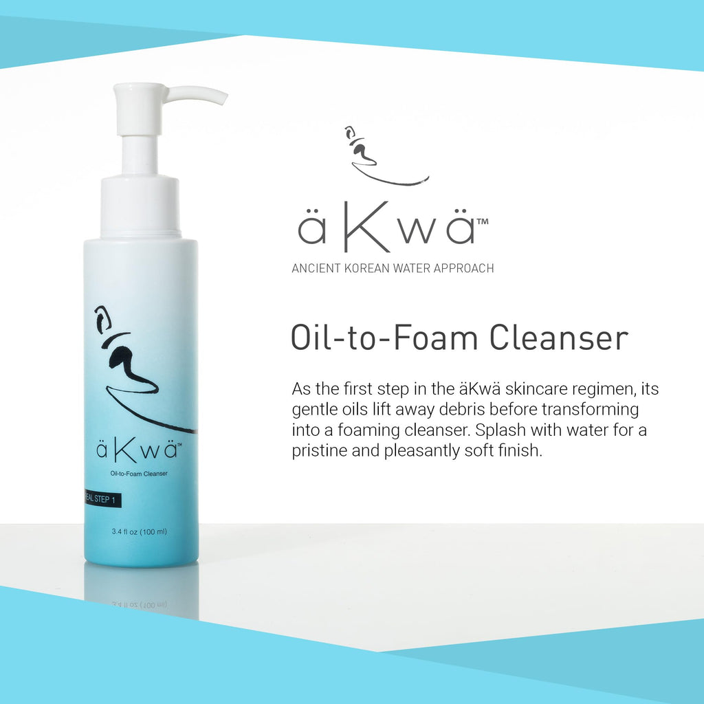 4Life aKwa- Oil to Foam Cleanser - Face Wash with Fermented Green Tea, Sea Water, Rice Ferment - Removes Debris, Cleanses, Moisturizes Skin - 3.4 oz