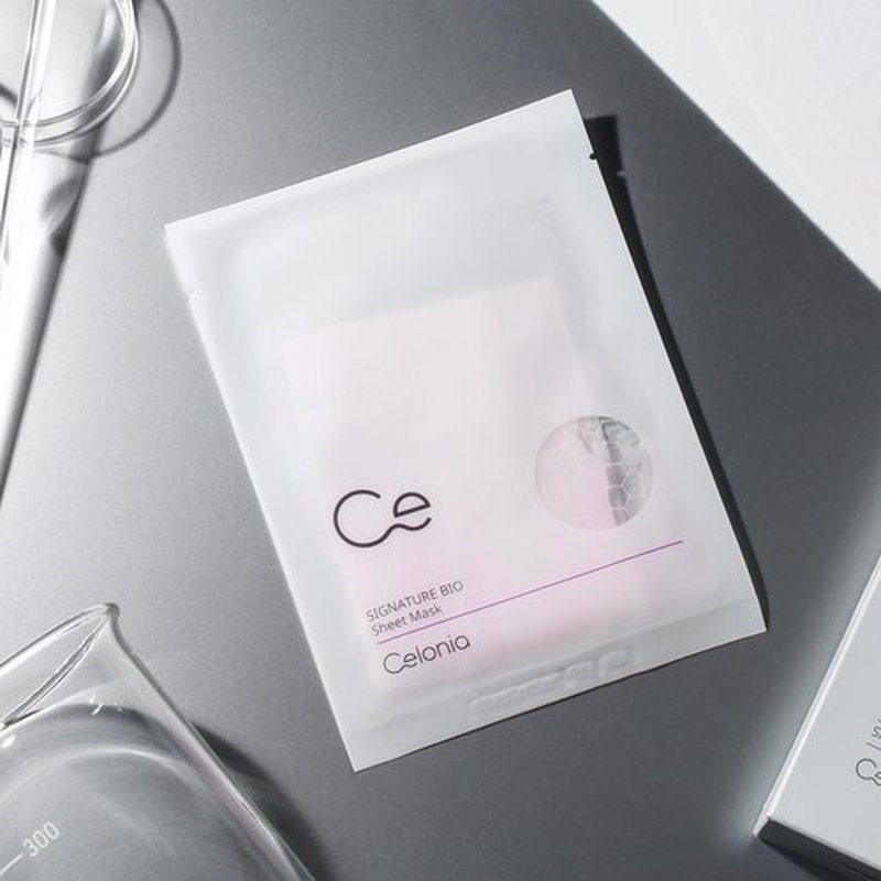 CELONIA Signature Bio Facial Sheet Mask, Stem Cell Deep Hydrating Face Mask, Anti Aging Treatment For Healthy Glowing Skin, Minimize Pores, Reduce Fine Line, Boost elasticity, Correct Redness 5 Count