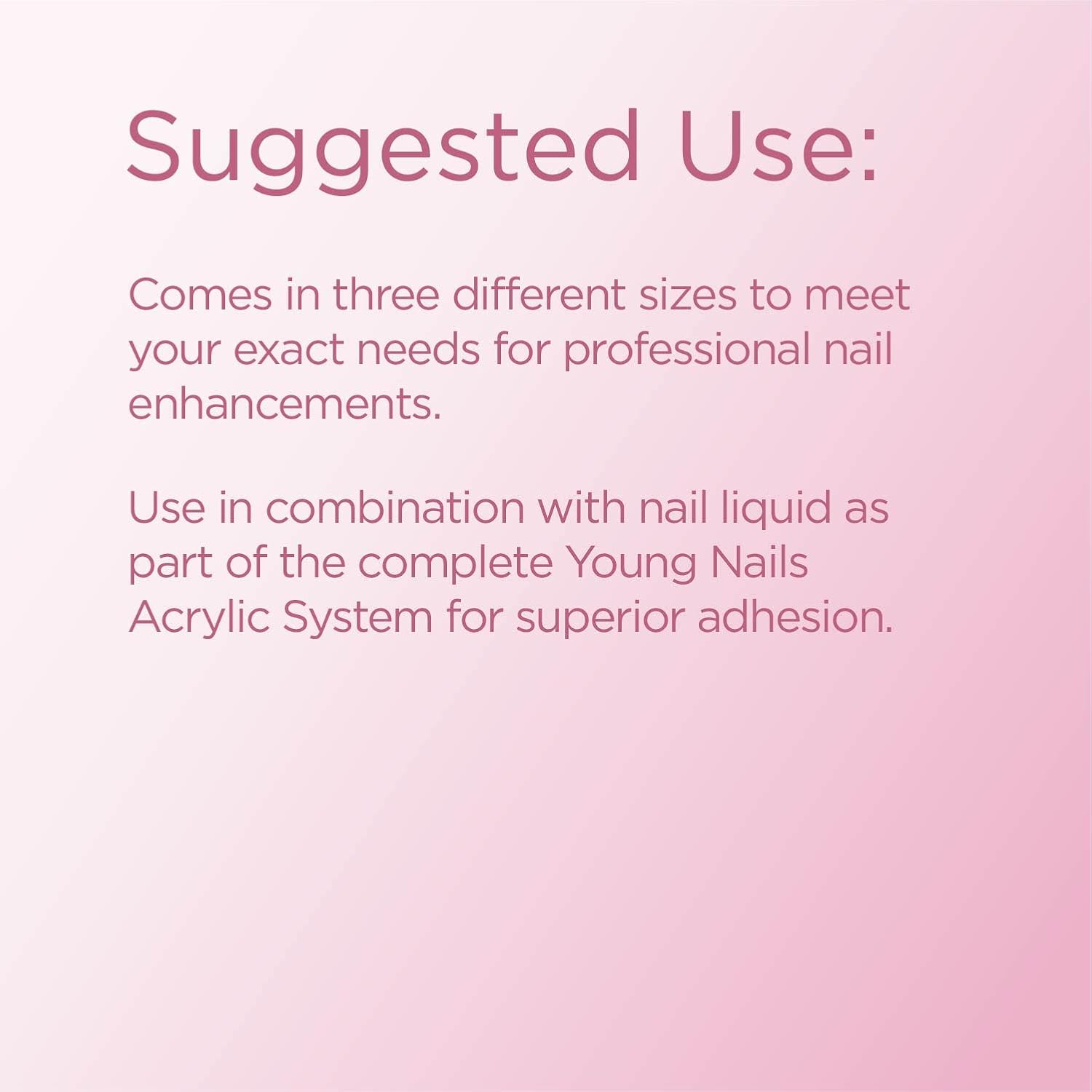 Young Nails Acrylic Powder - Flawless Consistency & Superior Adhesion - Fast Setting in 75 Seconds - Available in 45g, 85g, 660g Sizes