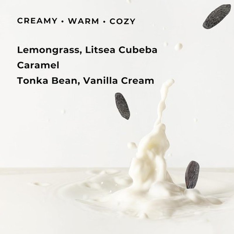 Cozy Milk Perfume Oil Roll-On | Unisex Gourmand Fragrance with Caramel & Tonka Bean | 10ml Alcohol-Free, Vegan Scent