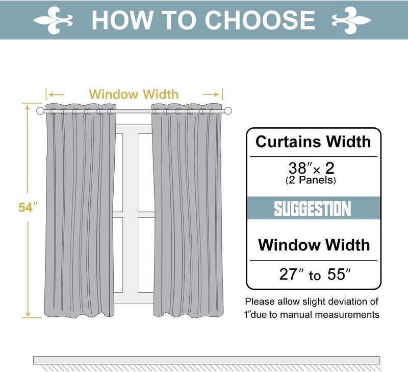 ChrisDowa Grommet Blackout Curtains - Thermal Insulated Room Darkening Panels, Cappuccino, 38W x 54L