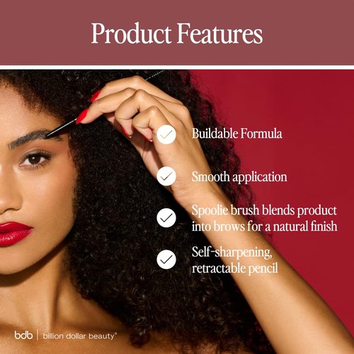 bdb Brows on Point Micro Brow Pencil - Precision Tip & Spoolie, Waterproof, Define Shape and Fill Brows, Taupe, 3-Pack