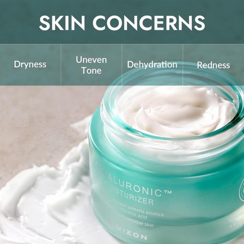 MIZON Cicaluronic MOISTURIZER Centella Asiatica and Hyaluronic Acid Shea Butter Rich moisturizer Soothing Hydrating Korean Skincare (1.69 fl oz/50ml)