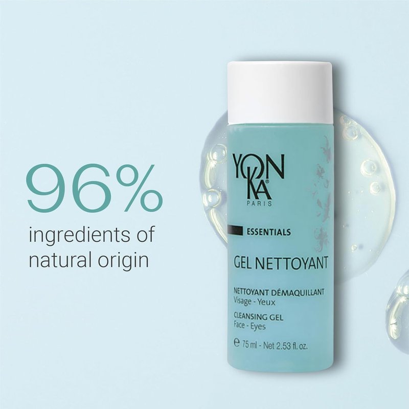 Yonka Gel Cleanser - Gentle Foaming Face Wash & Makeup Remover | Balances pH & Cleanses Pores | For Oily & Acne-Prone Skin