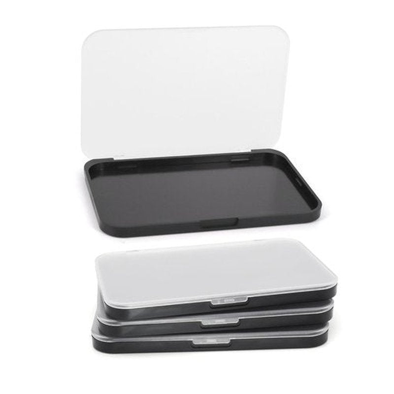 AJLTPA Magnetic Makeup Palette with Frosted Clear Top, 3Pack Empty Eyeshadow Dispensing Storage Box with 60Pcs Adhesive Metal Stickers for DIY Cosmetics Blush Powder-6.69"X4.41"Palette