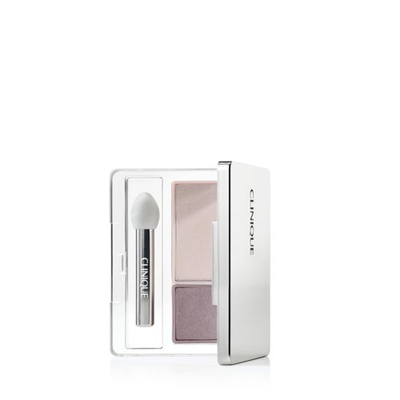 Clinique All About Shadow Duo Eye Shadow Makeup | Safe For Sensitive Eyes | Buildable + Long-Wearing Color | Smooth, Easy Application, Twilight Mauve/Brandied, 0.05 Ounce