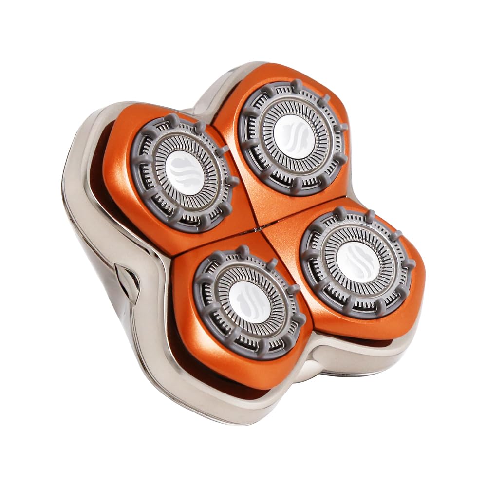 Skull shaver Rugged 4 Head Replacement Blade; Gives Stubble Look; Compatible with SS shavers