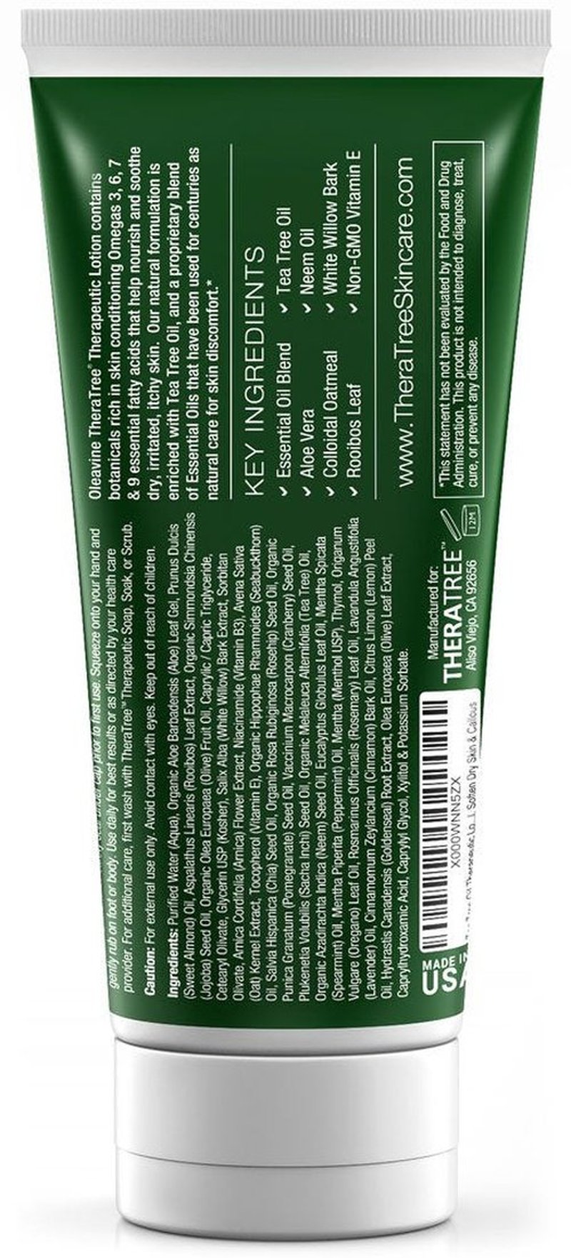 TheraTree Tea Tree Oil Lotion - Soothing Moisturizer with Aloe Vera & Neem Oil for Dry Skin | 5 oz